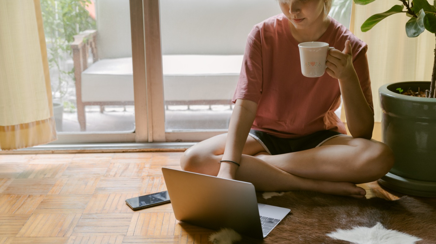 Student view of a Crostini warm-up on a laptop